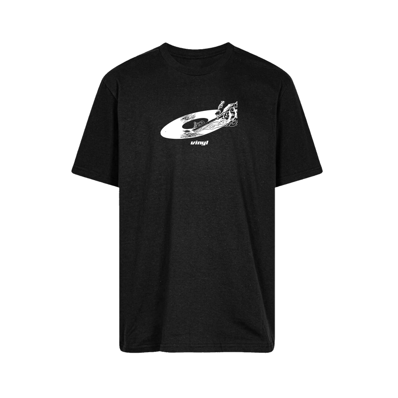VINYL "RECORD" BLACK TEE